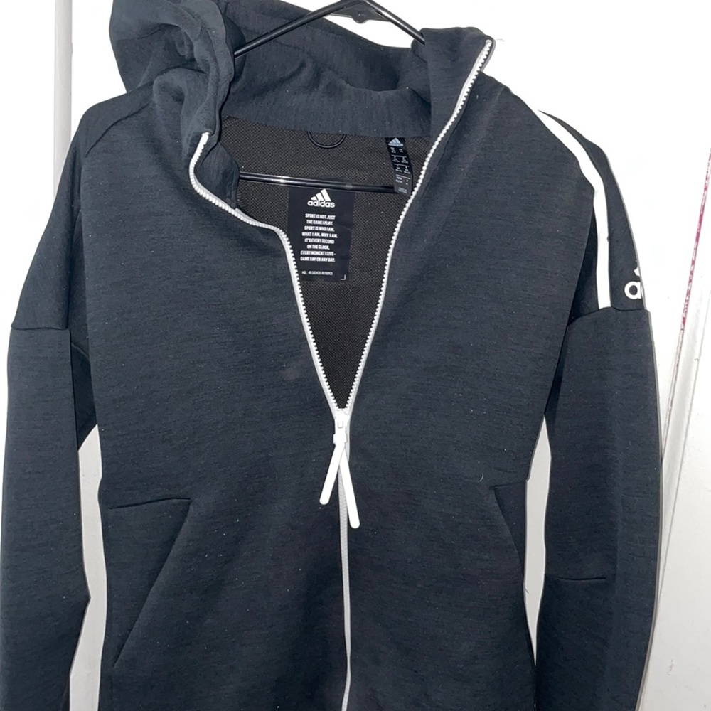 Black adidas hoodie sweater